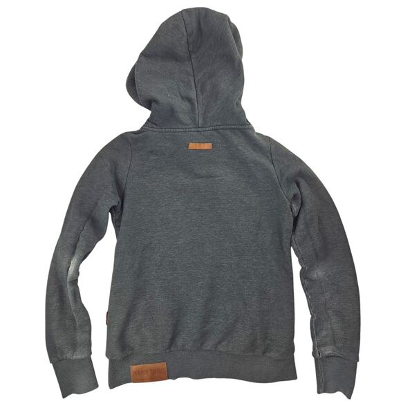 Naketano | Grey Cowl Neck Hoodie | Size Medium - Picture 2 of 6